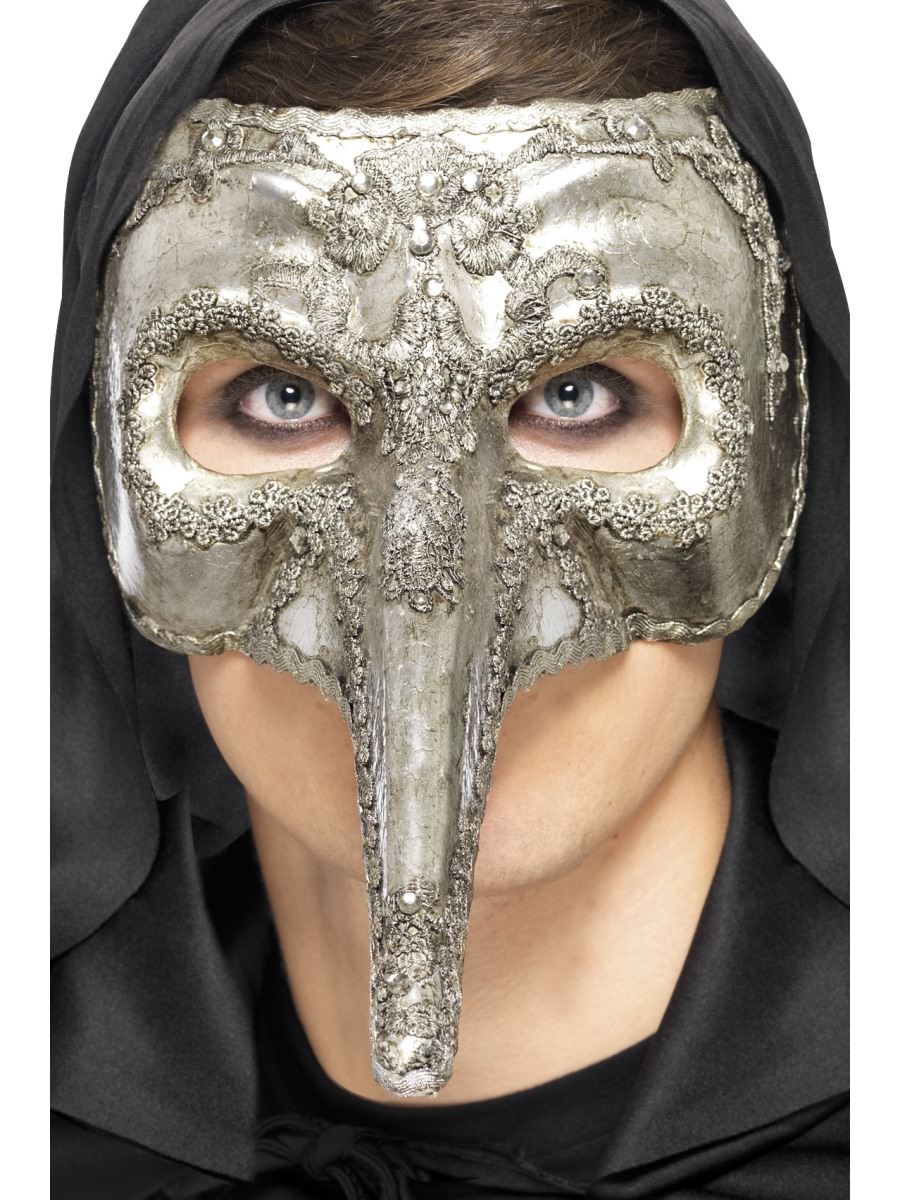 Smiffys Luxury Venetian Capitano Mask Fancy Dress