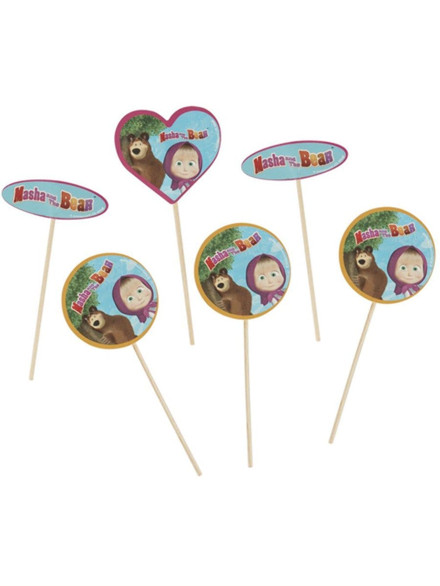 Masha And The Bear Cupcake Toppers X8