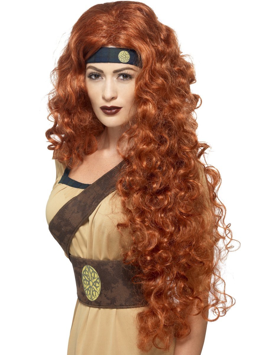 Photos - Fancy Dress Smiffys Medieval Warrior Queen Wig Auburn - 