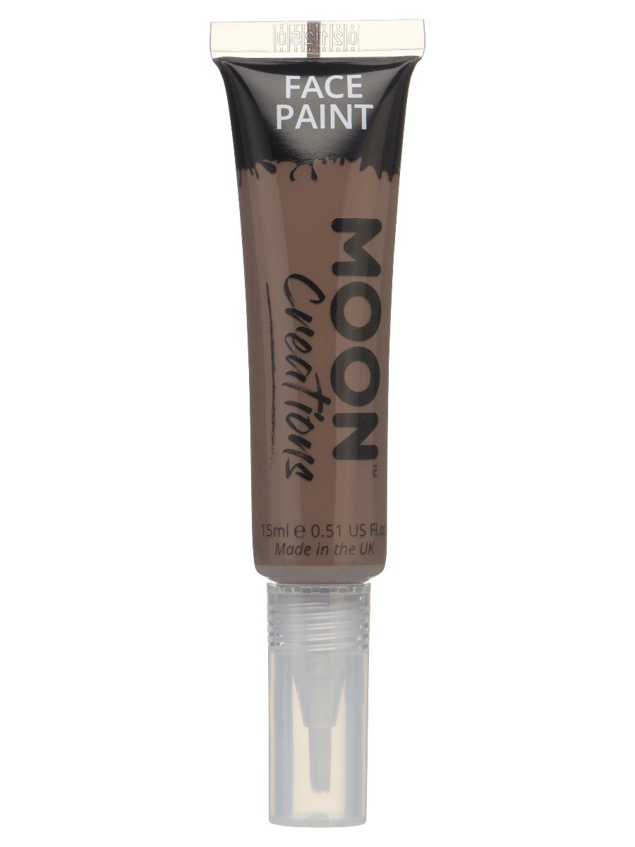 Click to view product details and reviews for Smiffys Moon Creations Face Body Paint 15ml With Brush Applicator Black Fancy Dress Brown.