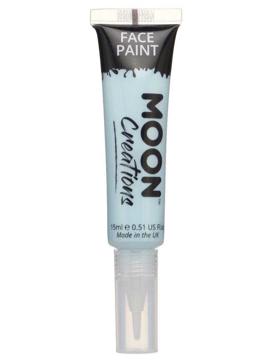 Click to view product details and reviews for Smiffys Moon Creations Face Body Paint 15ml With Brush Applicator Black Fancy Dress Light Blue.