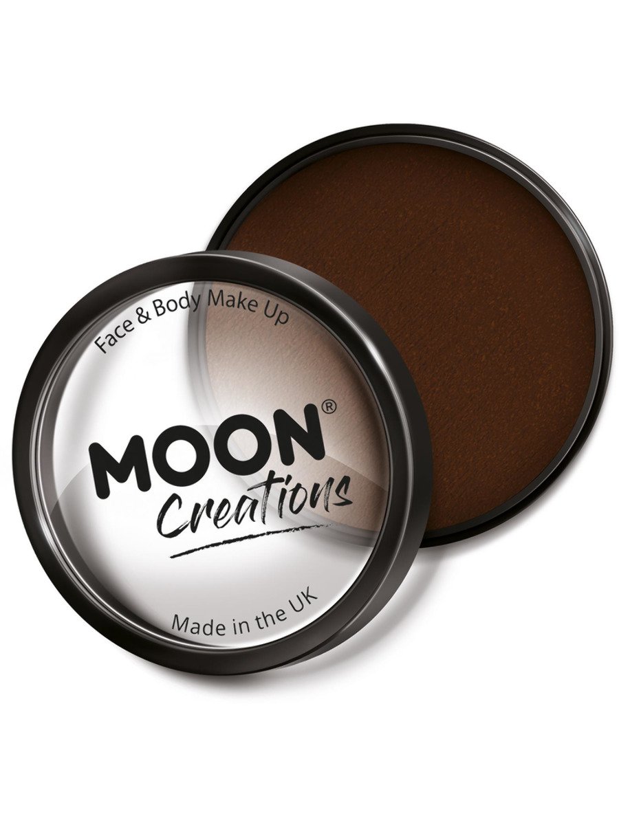 Click to view product details and reviews for Smiffys Moon Creations Pro Face Paint Cake Pot Apricot Fancy Dress Dark Brown.