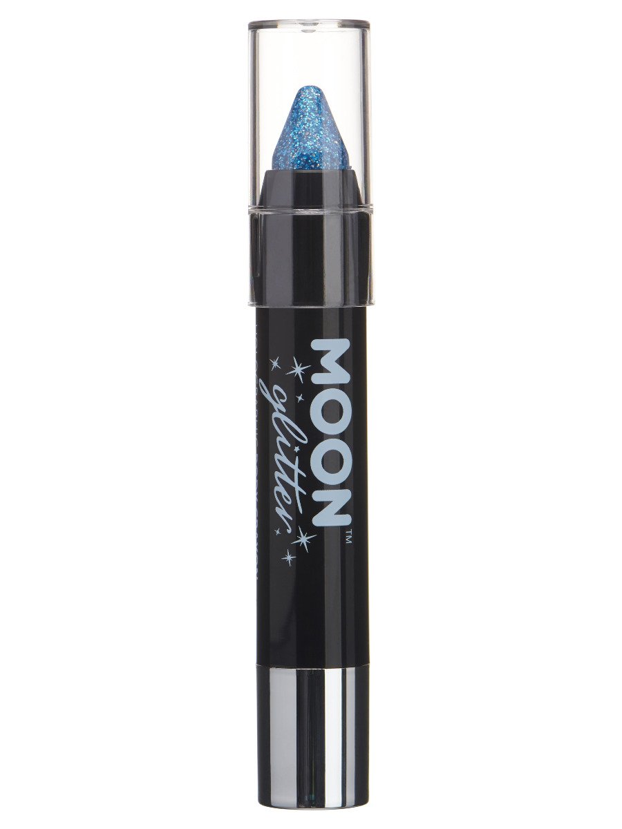 Click to view product details and reviews for Smiffys Moon Glitter Holographic Body Crayons Blue Fancy Dress Blue.