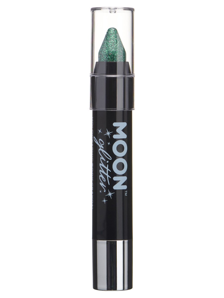 Smiffys Moon Glitter Holographic Body Crayons Blue Fancy Dress Green
