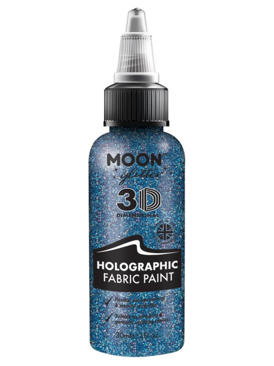 Click to view product details and reviews for Smiffys Moon Glitter Holographic Glitter Fabric Paint Black Fancy Dress Blue.