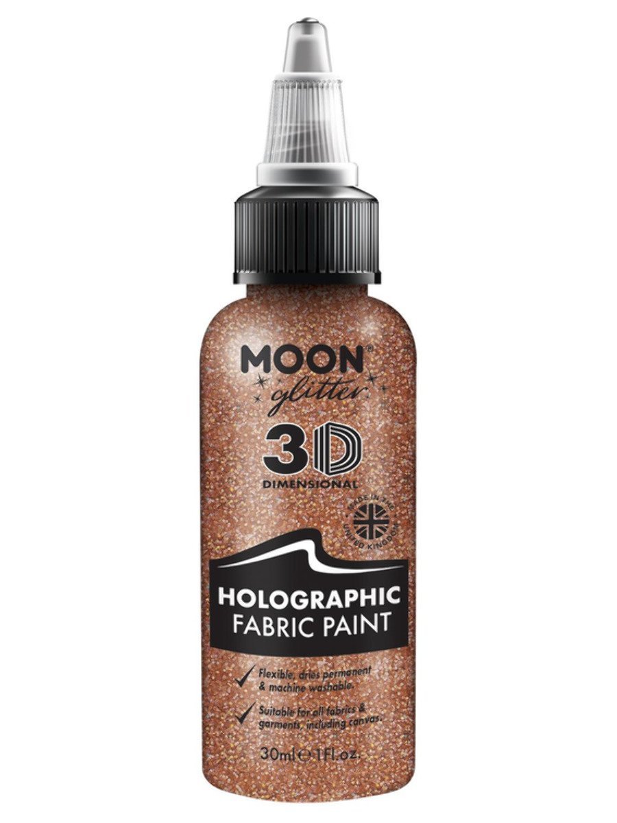 Click to view product details and reviews for Smiffys Moon Glitter Holographic Glitter Fabric Paint Black Fancy Dress Rose Gold.