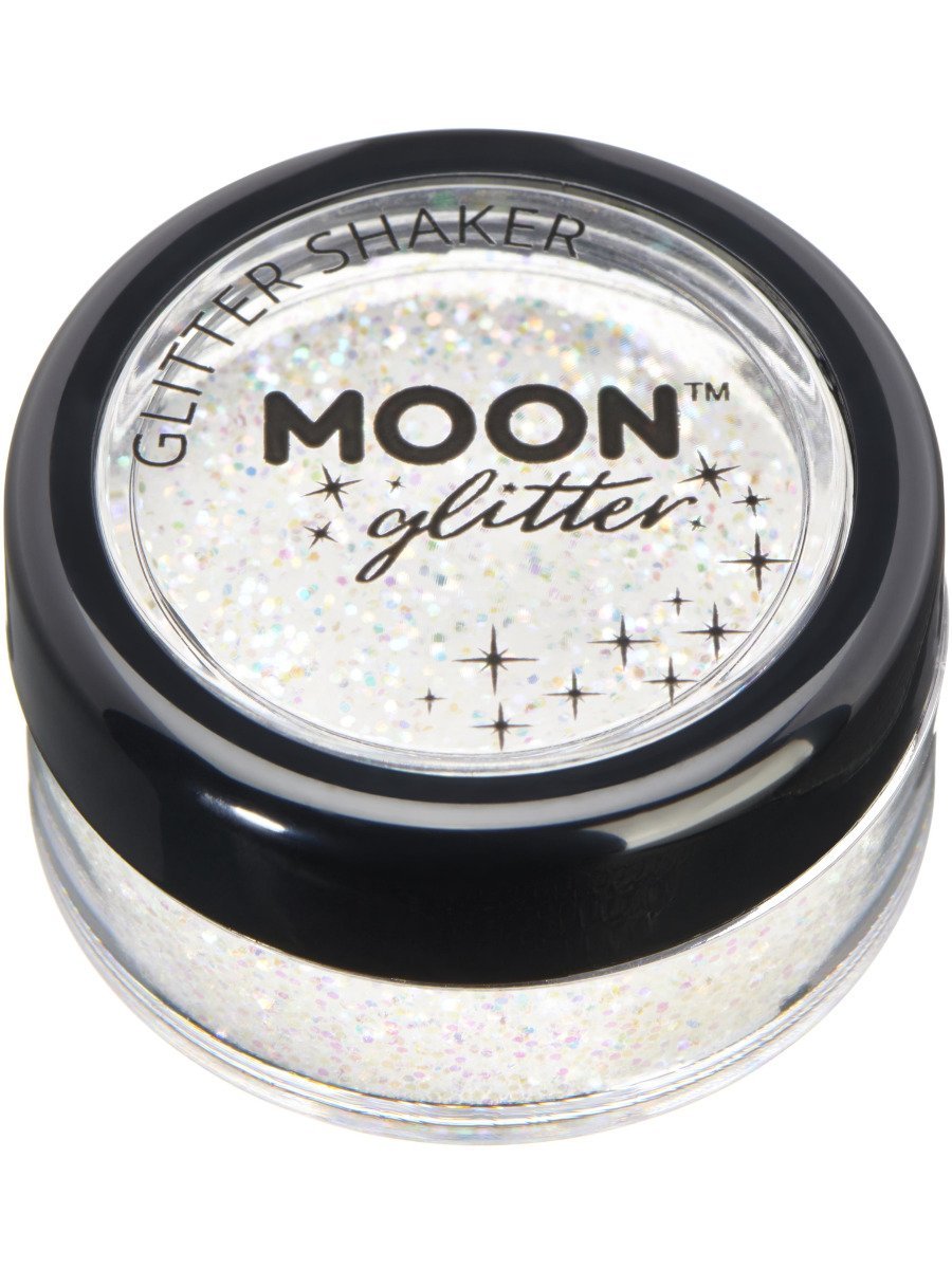 Smiffys Moon Glitter Iridescent Glitter Shakers Blue Fancy Dress White