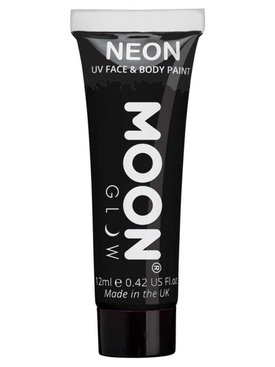 Smiffys Moon Glow Pastel Neon Uv Face Paint Black Fancy Dress Black