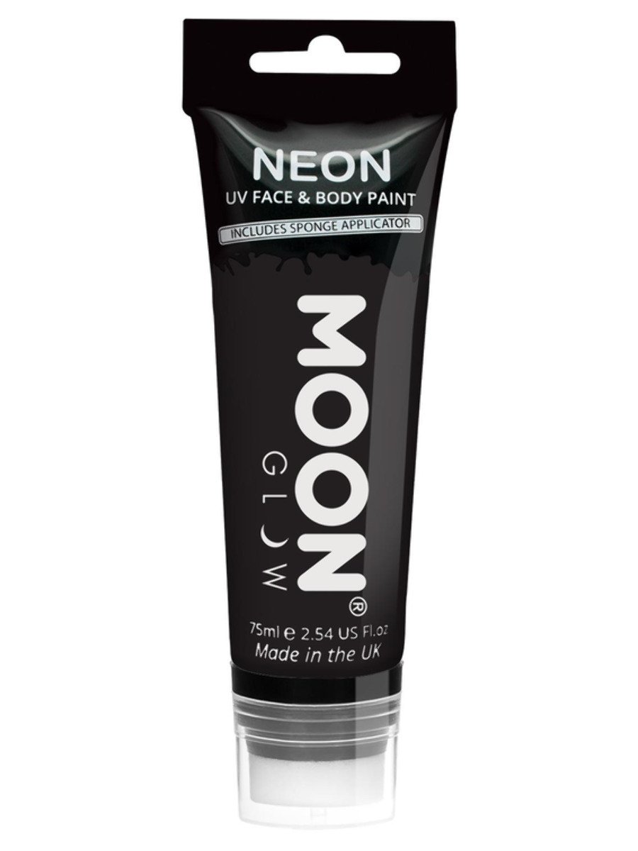 Smiffys Moon Glow Supersize Intense Neon Uv Face Paint Black Fancy Dress Black