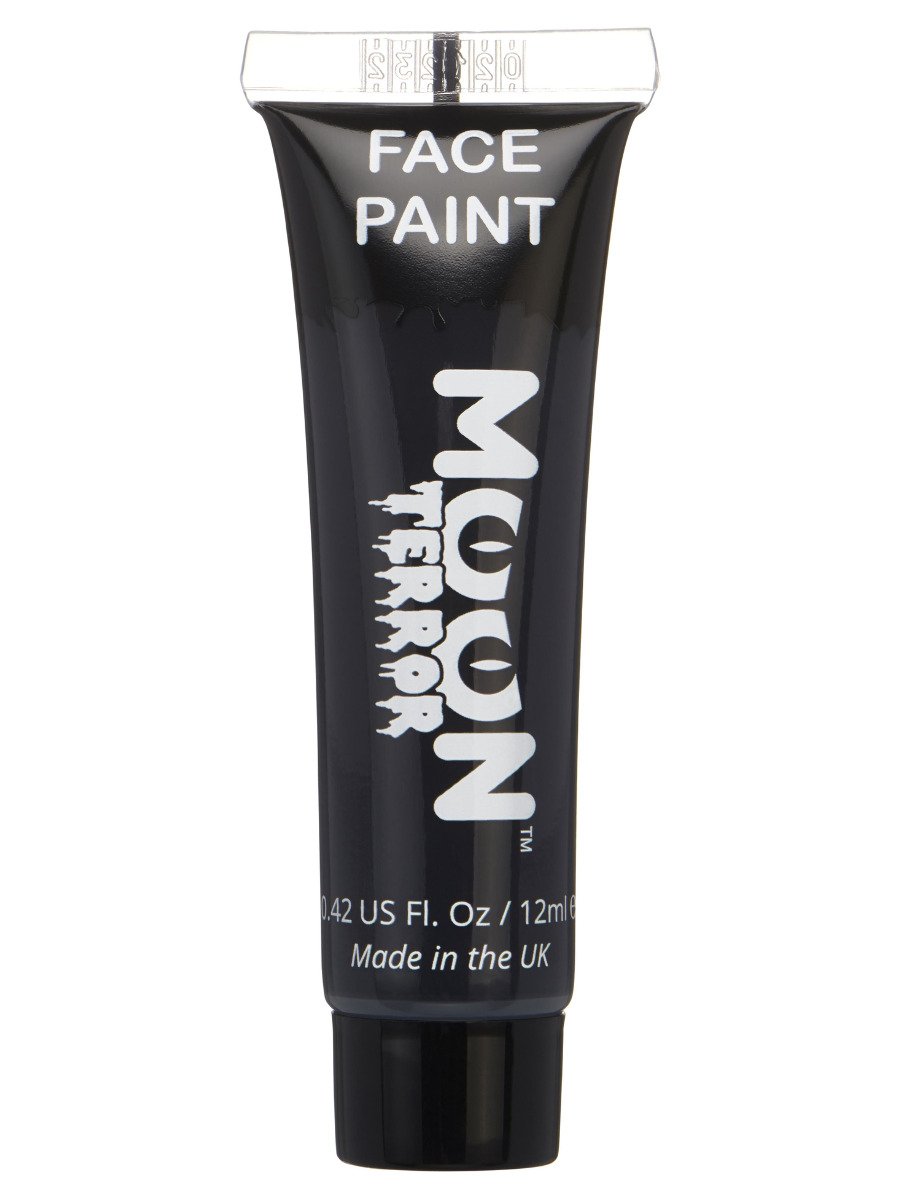 Smiffys Moon Terror Halloween Face Body Paint Blood Red Fancy Dress Midnight Black