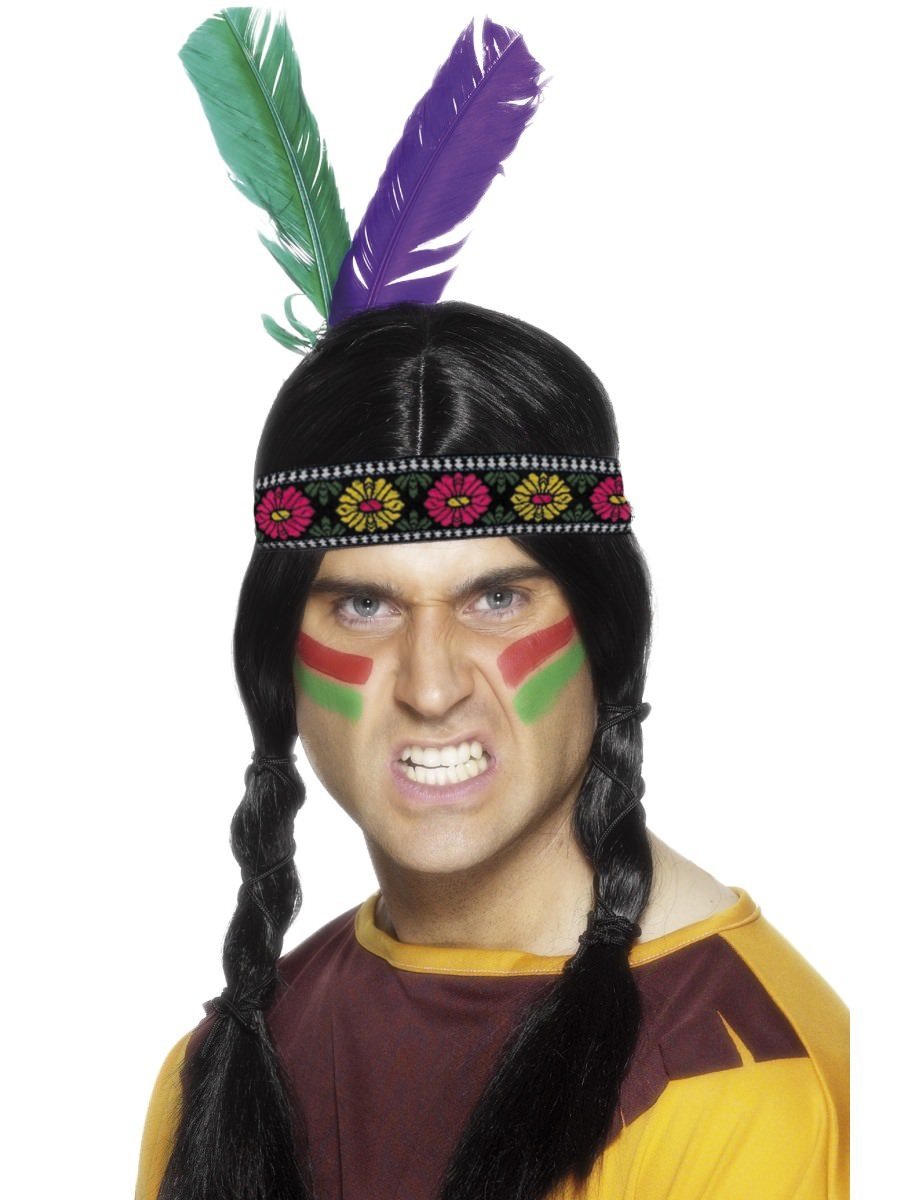 Smiffys Native American Inspired Feathered Headband Fancy Dress