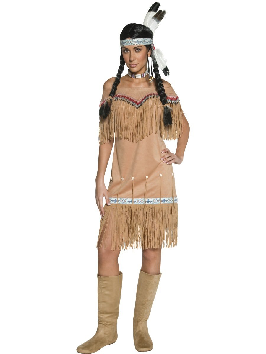 Smiffys Native American Inspired Lady Costume Fancy Dress Medium Uk 12 14