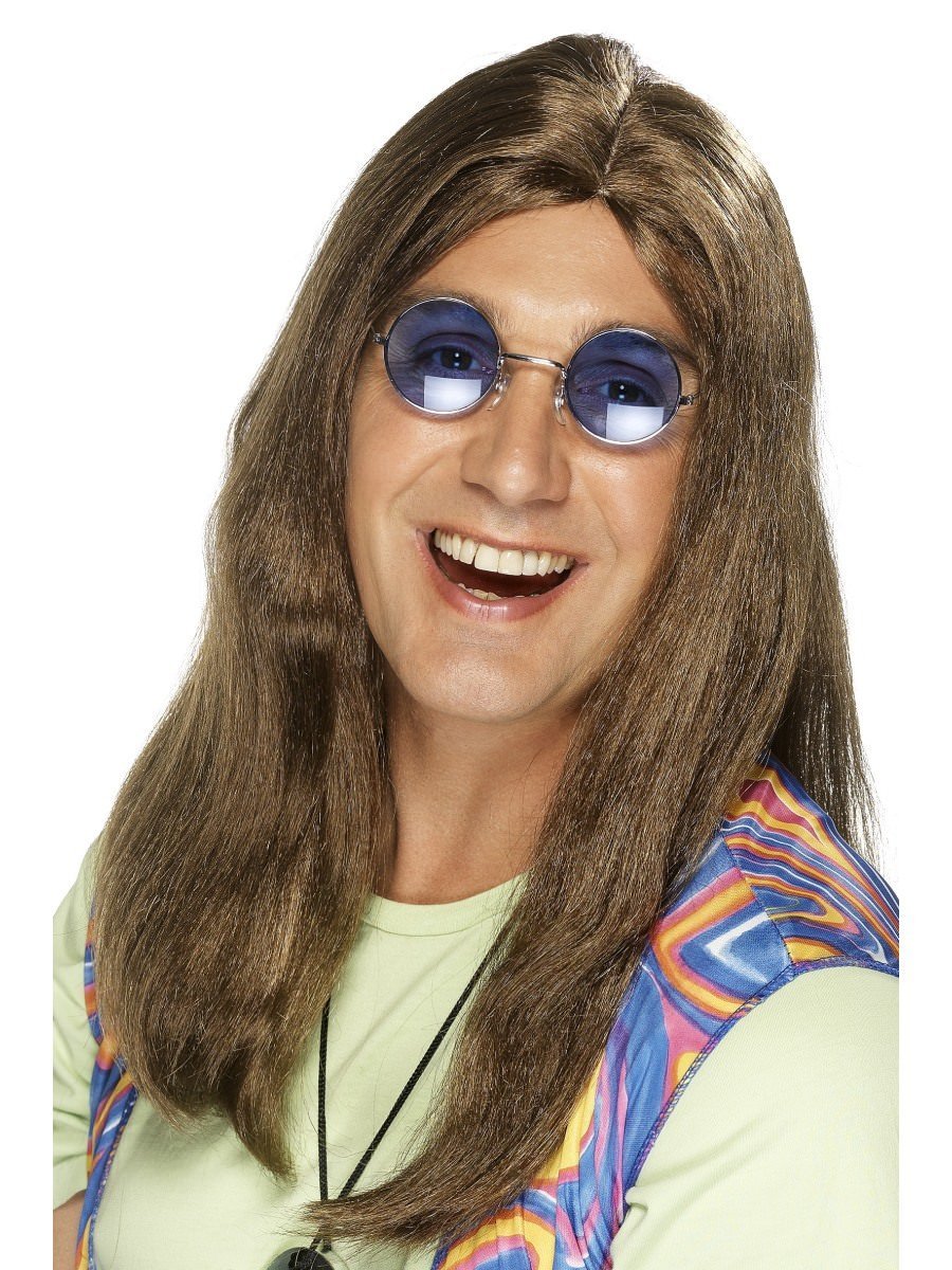 Smiffys Neil Hippy Wig Brown Fancy Dress