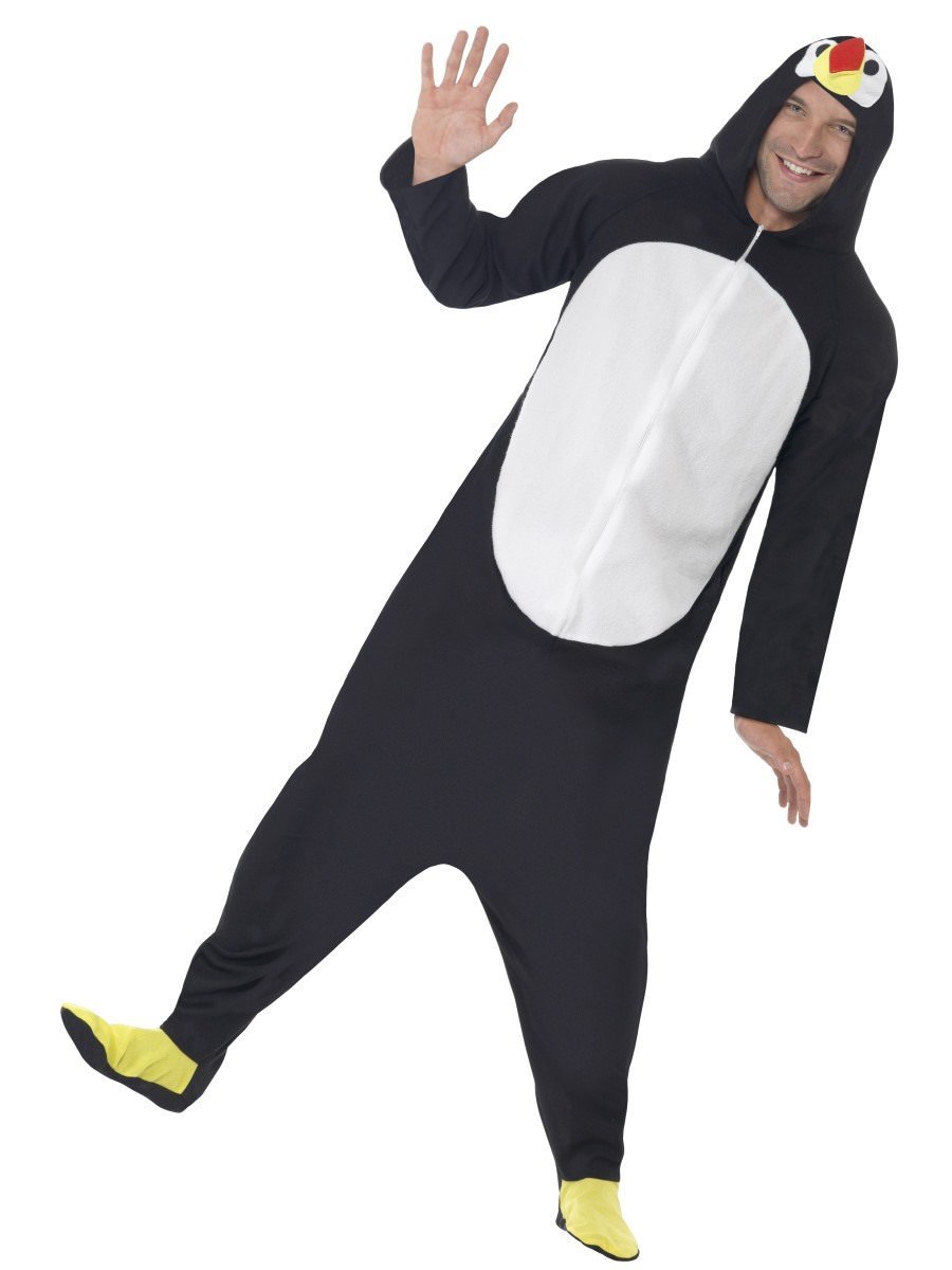 Photos - Fancy Dress Smiffys Penguin Costume, with Hooded All in One - , Small (Ches