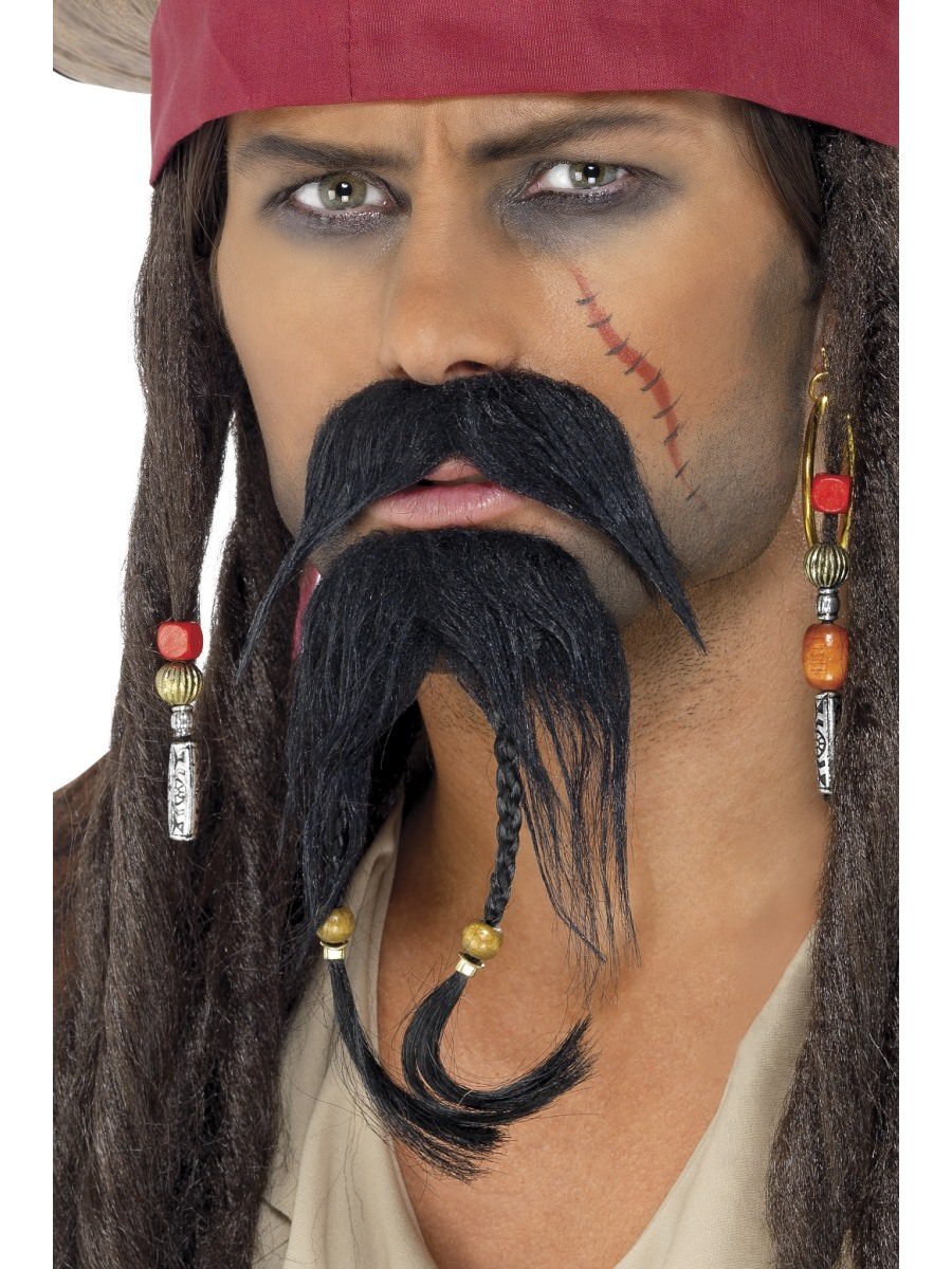 Smiffys Pirate Facial Hair Set Fancy Dress