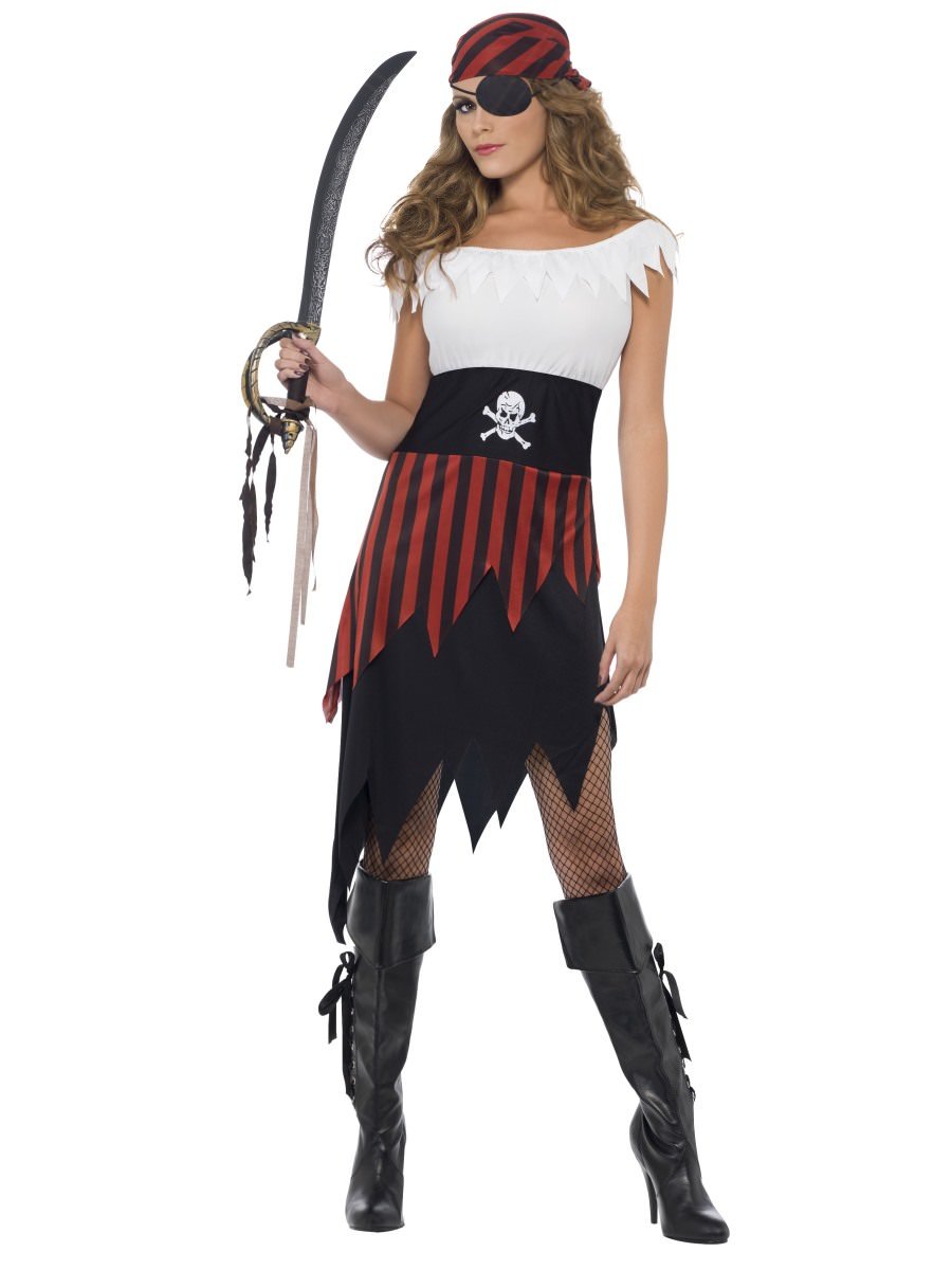 Photos - Fancy Dress Smiffys Pirate Wench Costume - , Medium (UK 12-14)
