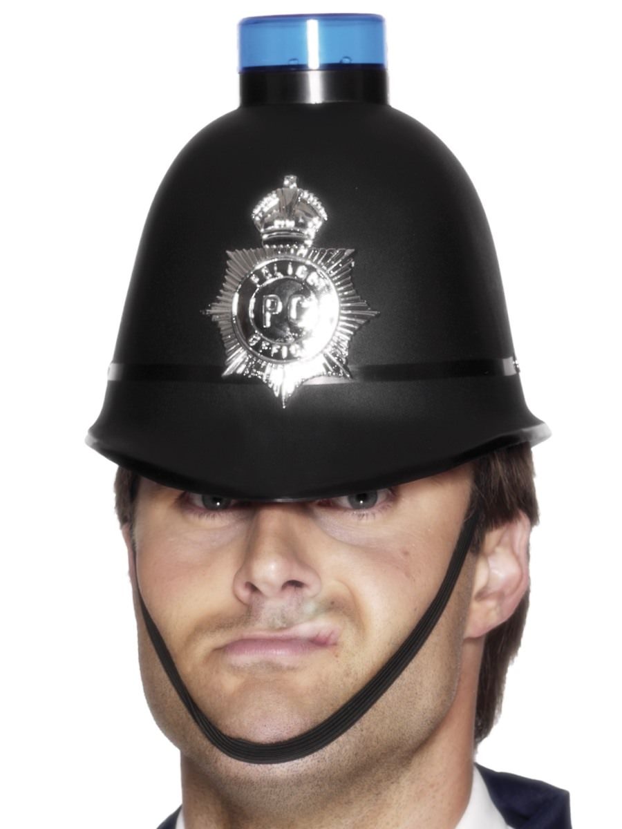 Click to view product details and reviews for Smiffys Police Helmet With Flashing Siren Light Fancy Dress.