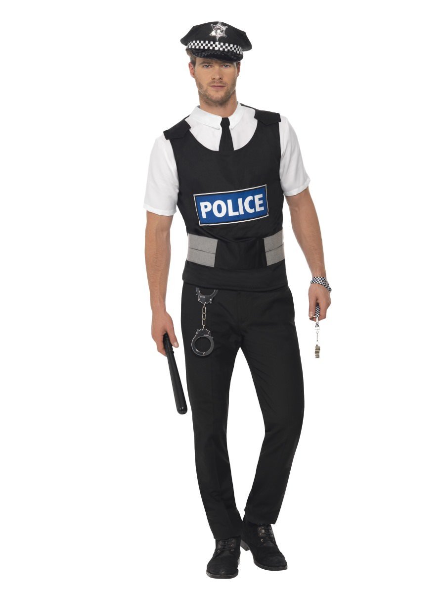 Smiffys Policeman Instant Kit Fancy Dress Large Chest 42 44