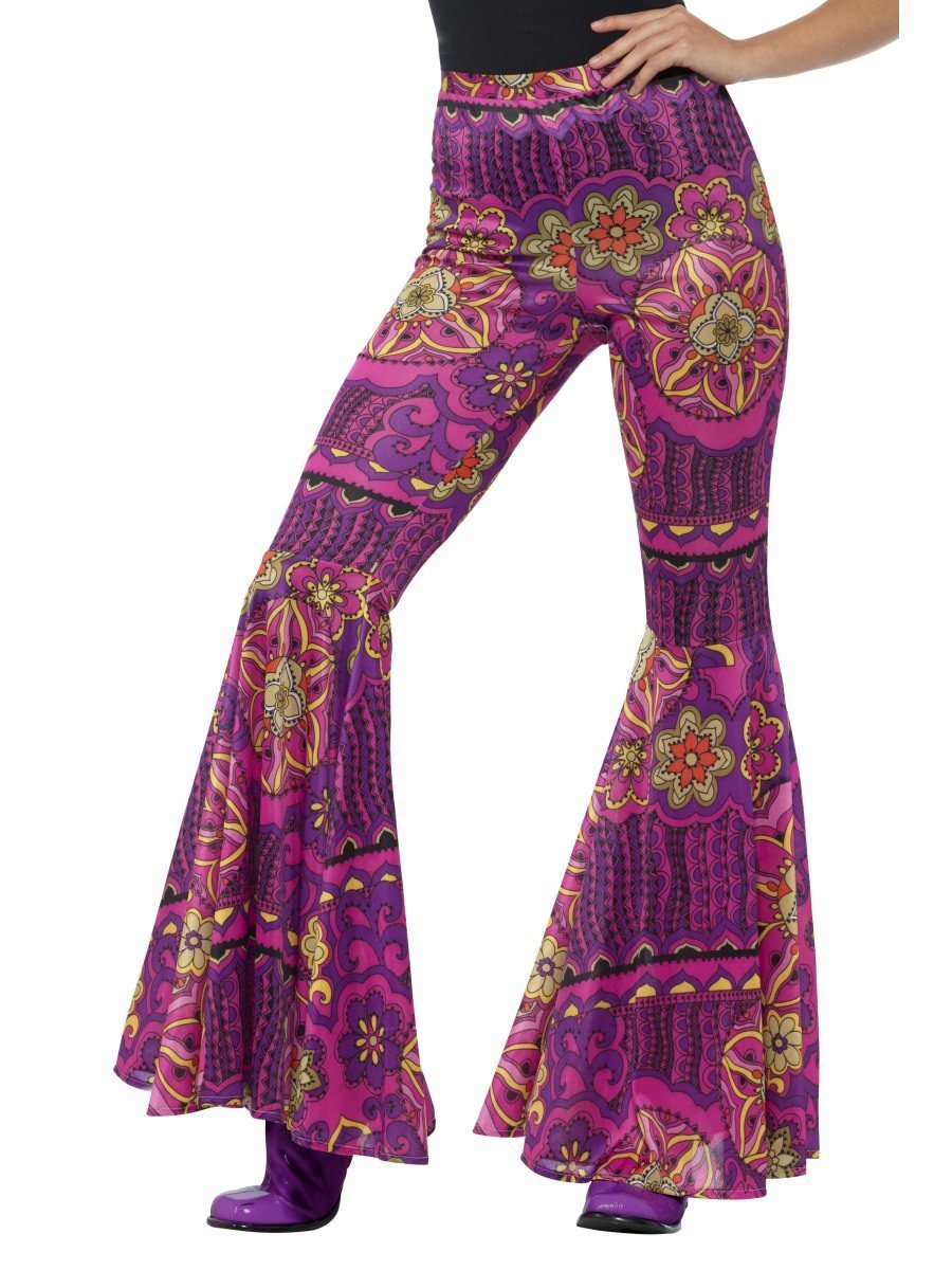Click to view product details and reviews for Smiffys Psychedelic Flared Trousers Ladies Uk Dress 8 14 Fancy Dress Uk Dress 8 14.