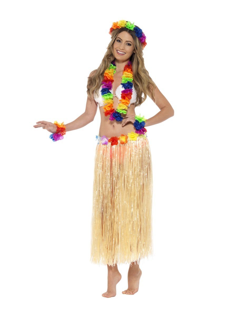 Smiffys Rainbow Hawaiian Set Fancy Dress