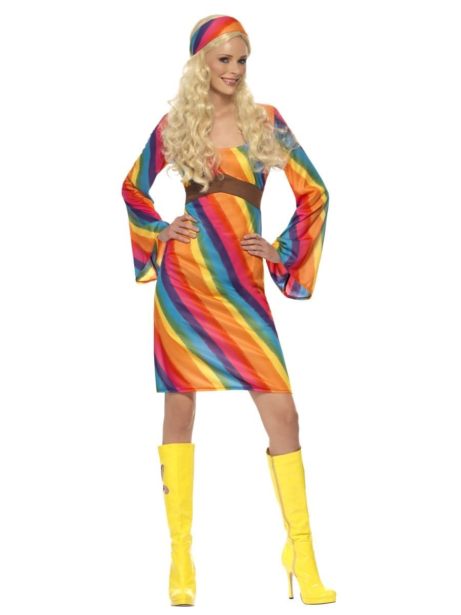 Click to view product details and reviews for Smiffys Rainbow Hippie Costume Fancy Dress Medium Uk 12 14.