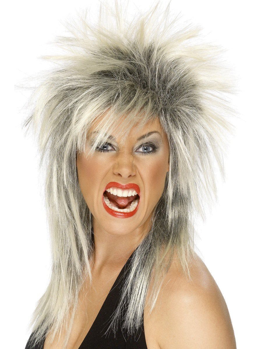 Click to view product details and reviews for Smiffys Rock Diva Wig Two Tone Blonde Black Fancy Dress.