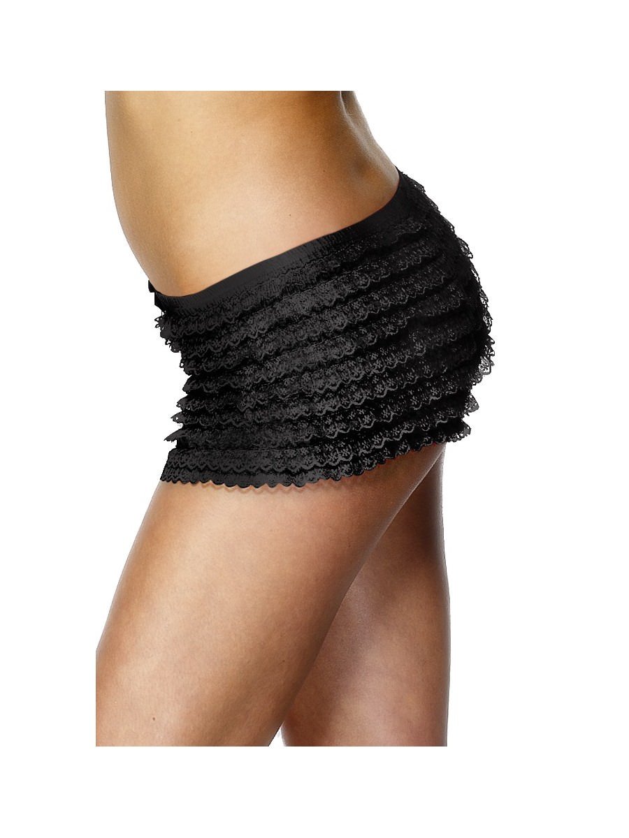 Smiffys Ruffled Panties Black Fancy Dress