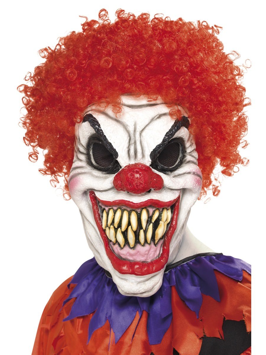 Photos - Fancy Dress Smiffys Scary Clown Mask - 