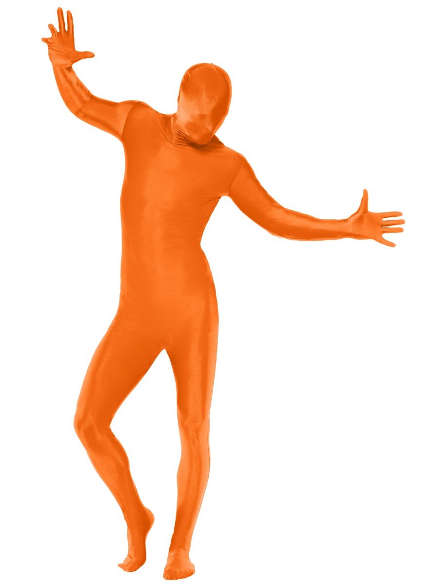 Smiffys Second Skin Suit Orange Fancy Dress Medium Chest 38 40