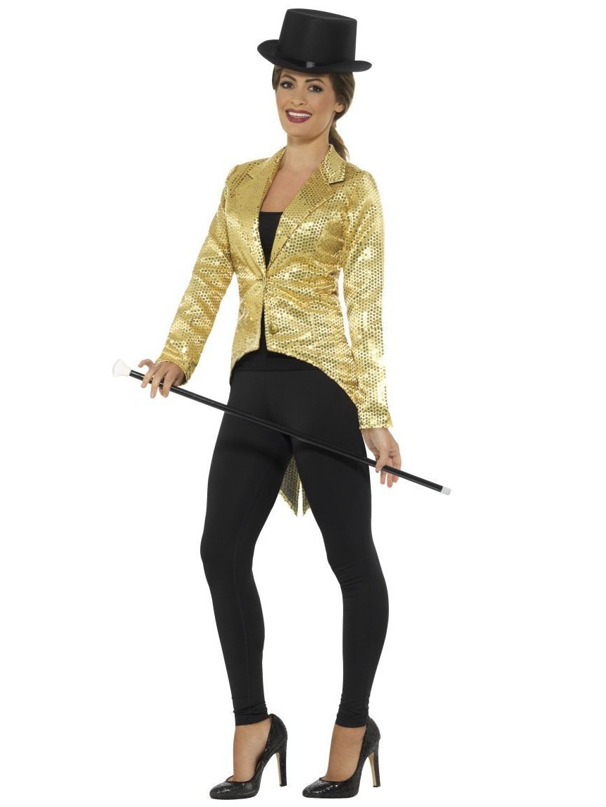 Click to view product details and reviews for Smiffys Sequin Tailcoat Jacket Ladies Gold Fancy Dress Large Uk 16 18.