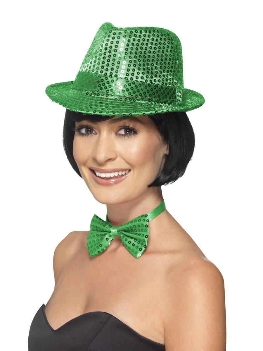 Click to view product details and reviews for Smiffys Sequin Trilby Hat Green Fancy Dress.