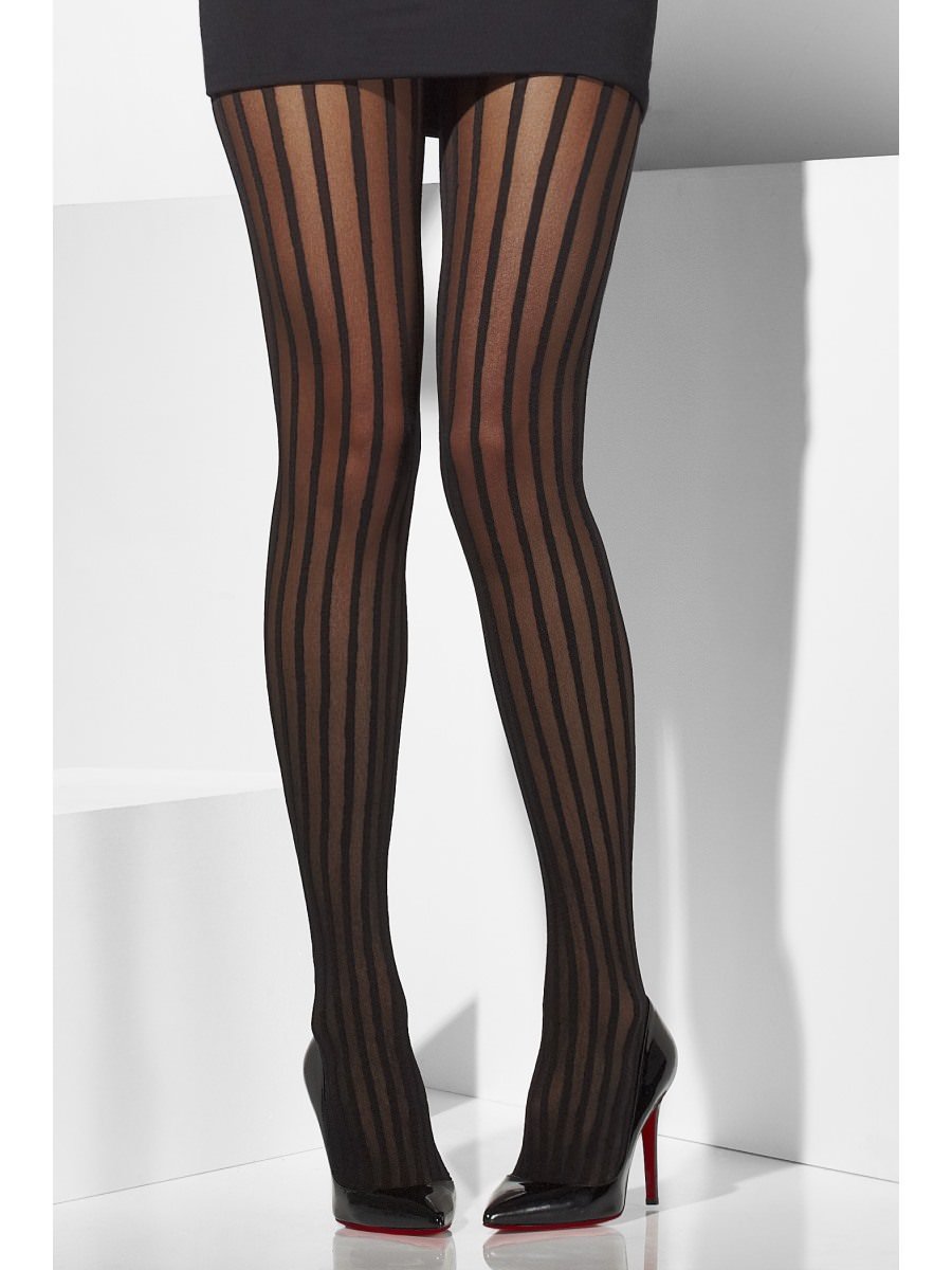 Click to view product details and reviews for Smiffys Sheer Tights Black Vertical Stripes Fancy Dress.