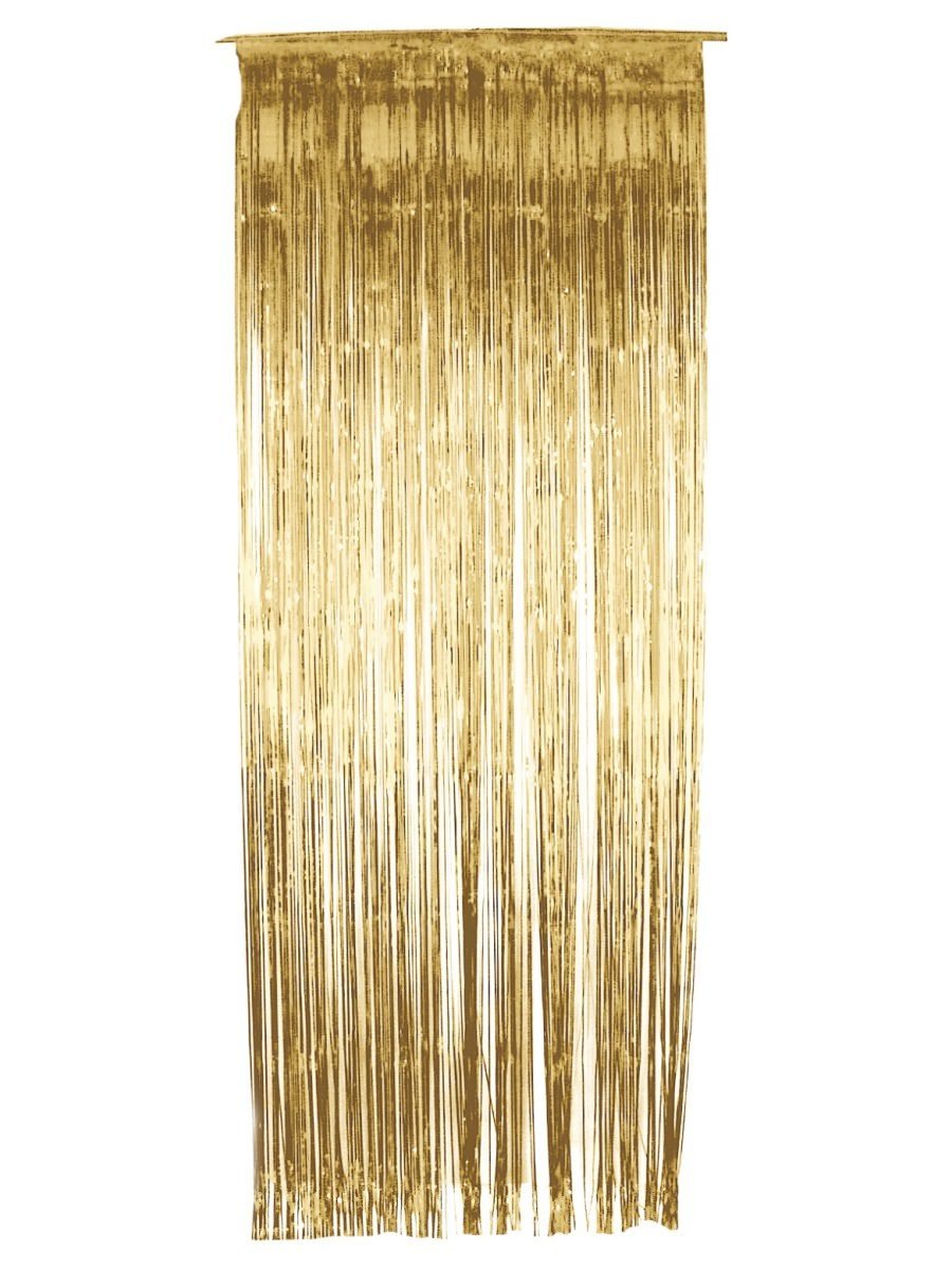 Click to view product details and reviews for Smiffys Shimmer Curtain Gold Metallic Fancy Dress.