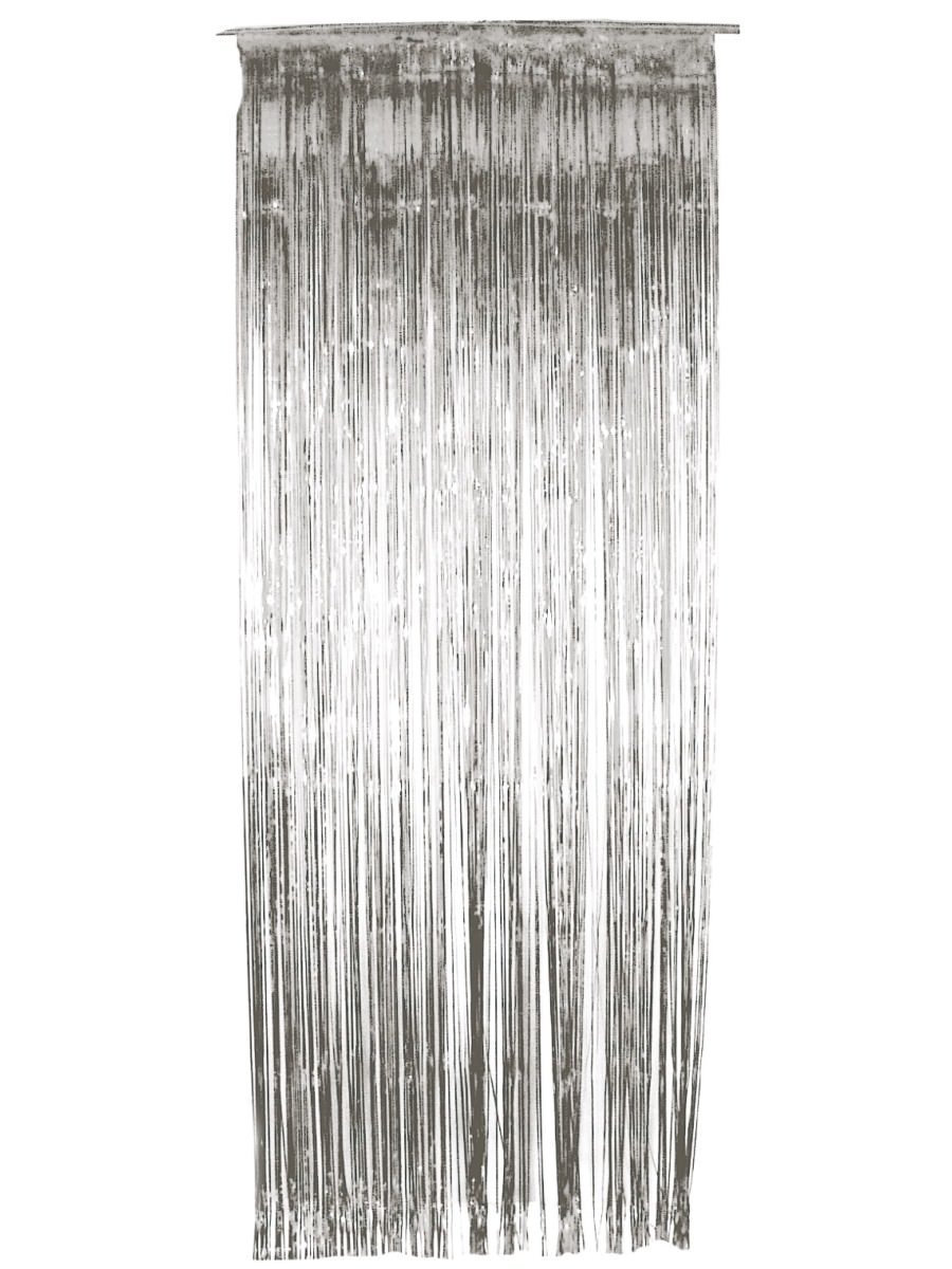 Click to view product details and reviews for Smiffys Shimmer Curtain Silver Metallic Fancy Dress.