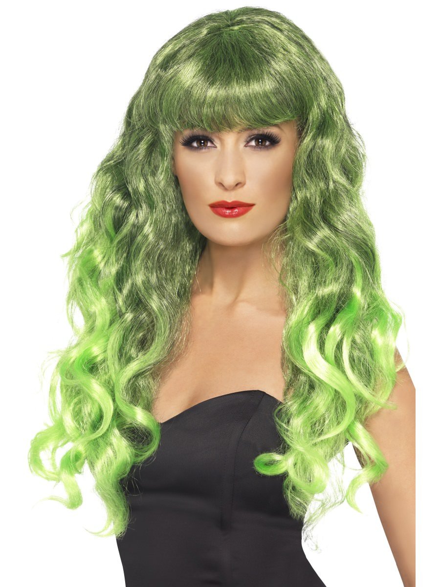 Click to view product details and reviews for Smiffys Siren Wig Green And Black Fancy Dress.