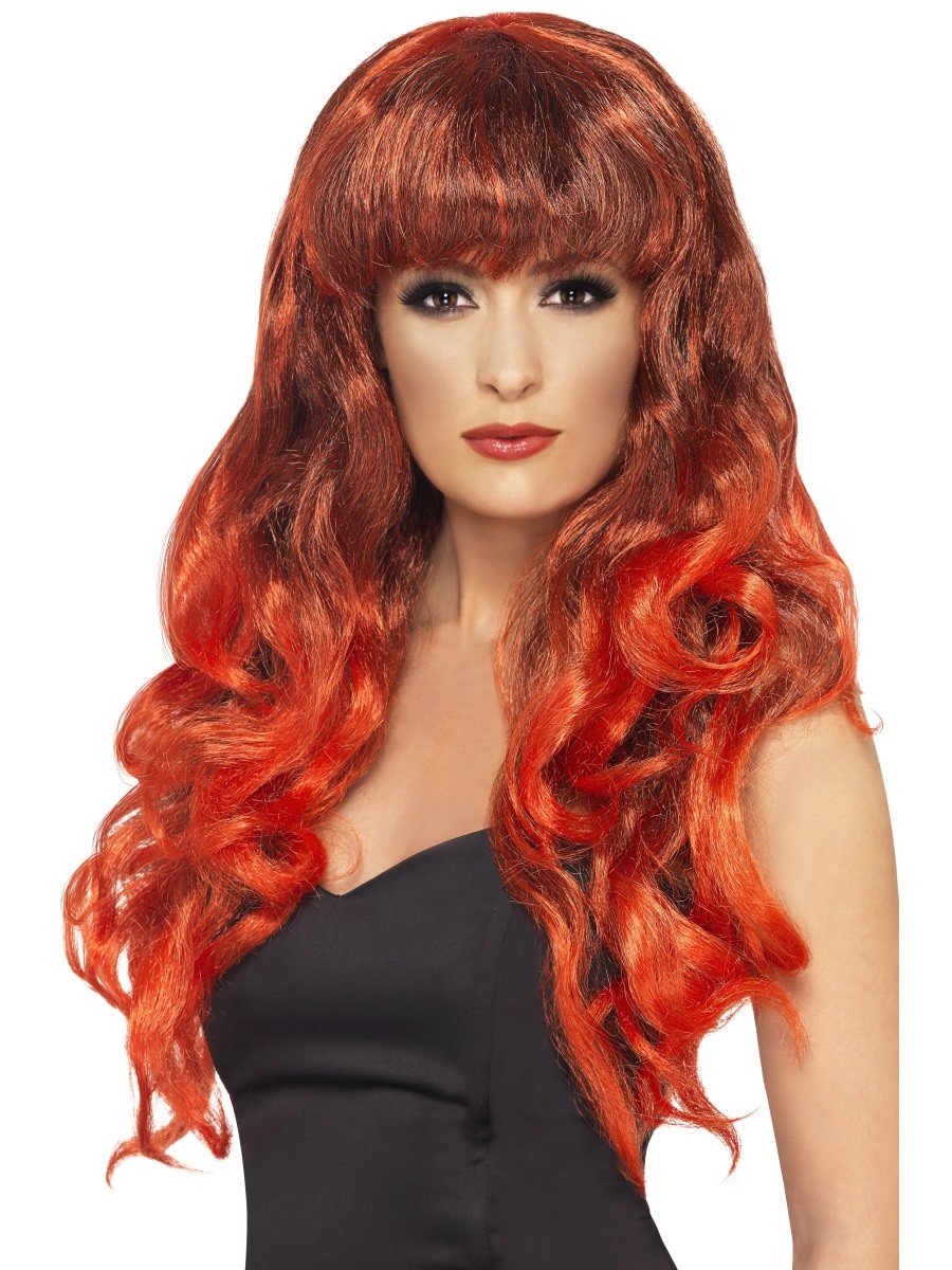 Click to view product details and reviews for Smiffys Siren Wig Red Black Fancy Dress.