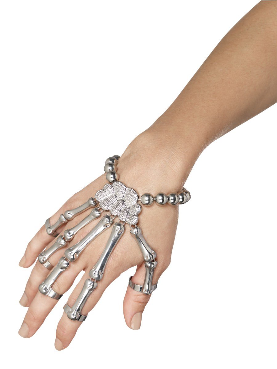 Photos - Fancy Dress Smiffys Skeleton Hand Bracelet - 