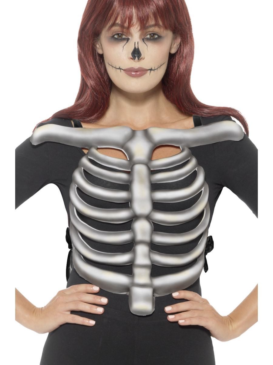 Smiffys Skeleton Rib Cage Top Unisex Fancy Dress