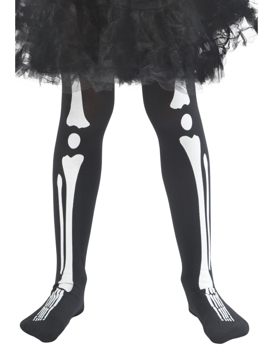 Smiffys Skeleton Tights Child Fancy Dress