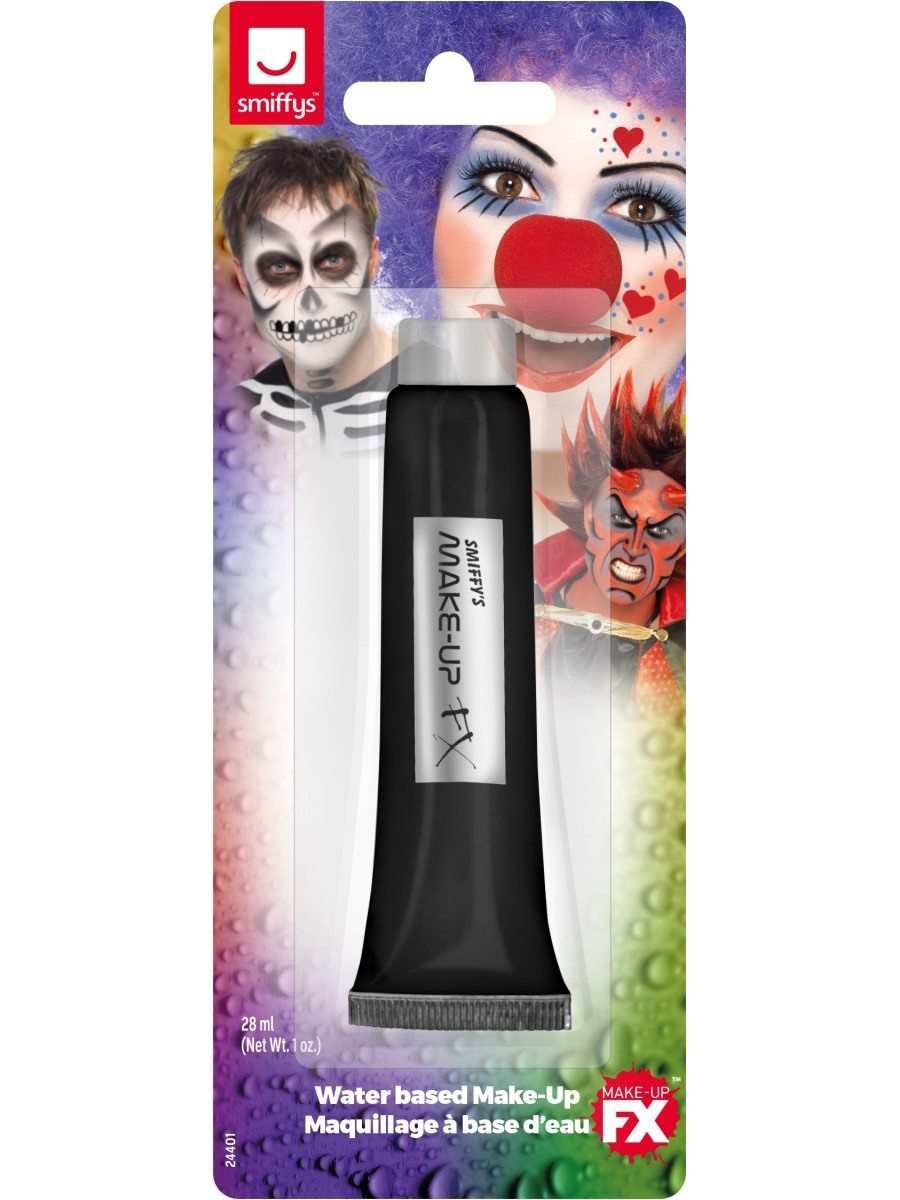 Smiffys Smiffys Make Up Fx Aqua Cream Make Up Black Fancy Dress