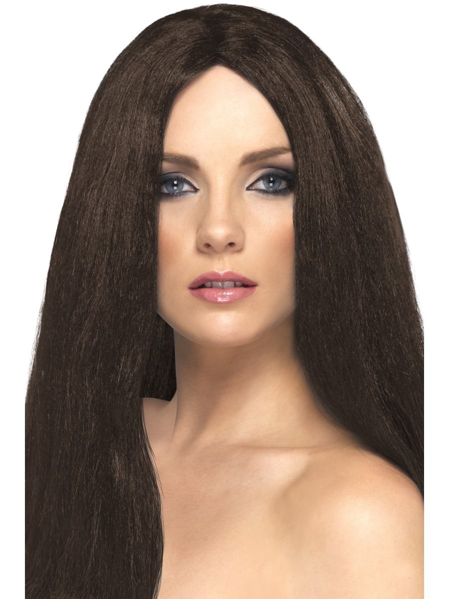 Smiffys Star Style Wig Brown Fancy Dress