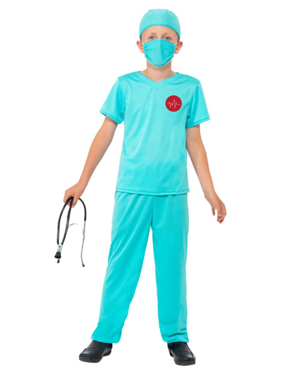 Photos - Fancy Dress Smiffys Surgeon Costume, Kids - , Medium (Age 7-9)