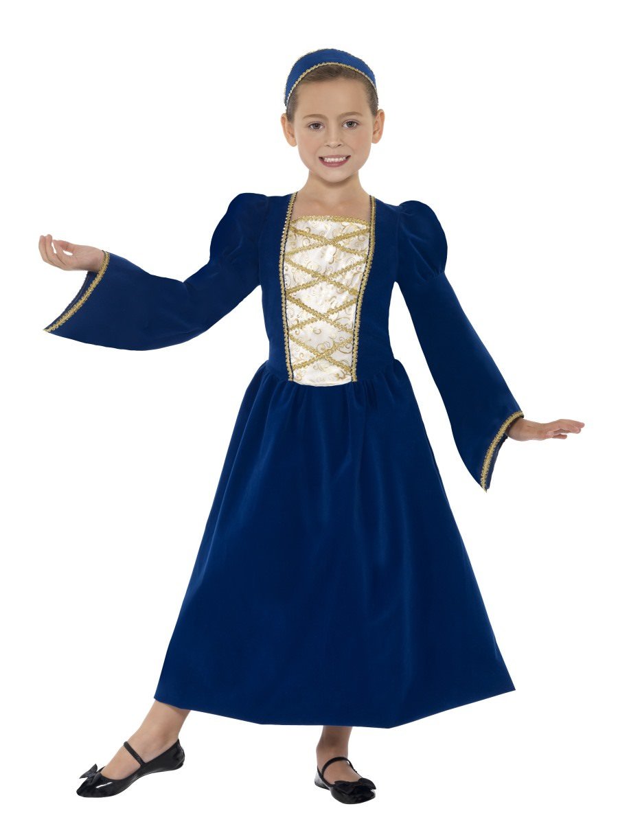 Smiffys Tudor Princess Girl Costume Fancy Dress Small Age 4 6