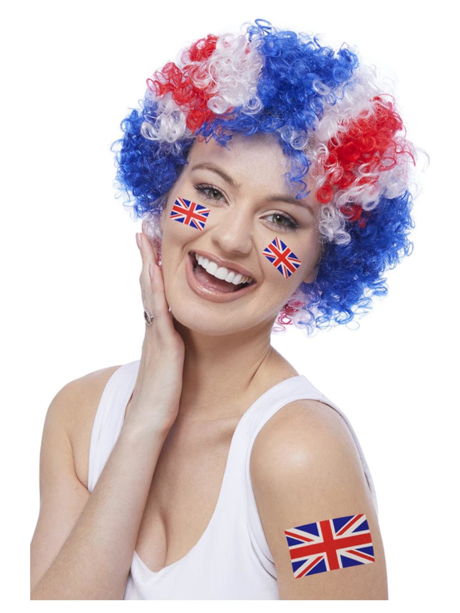 Click to view product details and reviews for Union Jack Afro Wig.