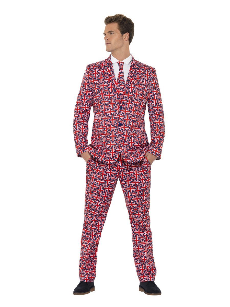 Smiffys Union Jack Stand Out Suit Fancy Dress X Large Chest 46 48