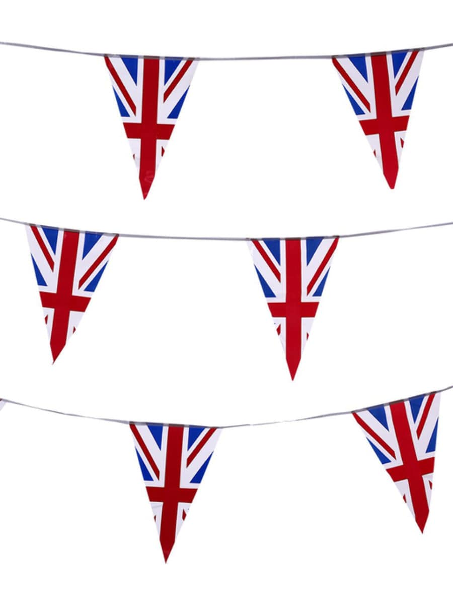 Click to view product details and reviews for Union Jack Triangle Bunting Plastic.