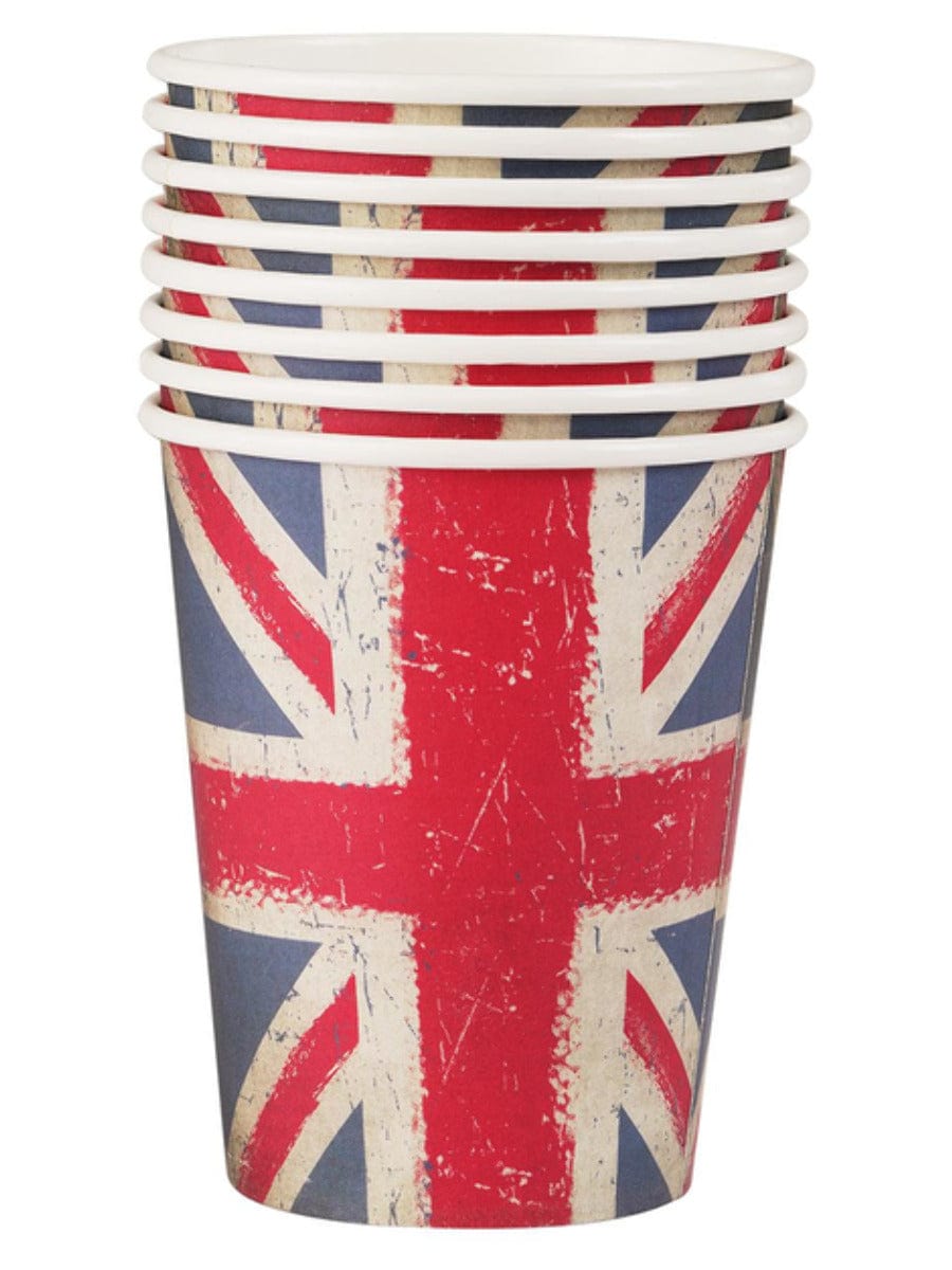 Click to view product details and reviews for Union Jack Vintage Style Print Paper Cups.