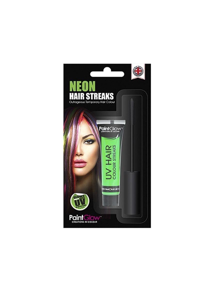 Click to view product details and reviews for Uv Hair Colour Streaks Green 15ml Blister Pack.