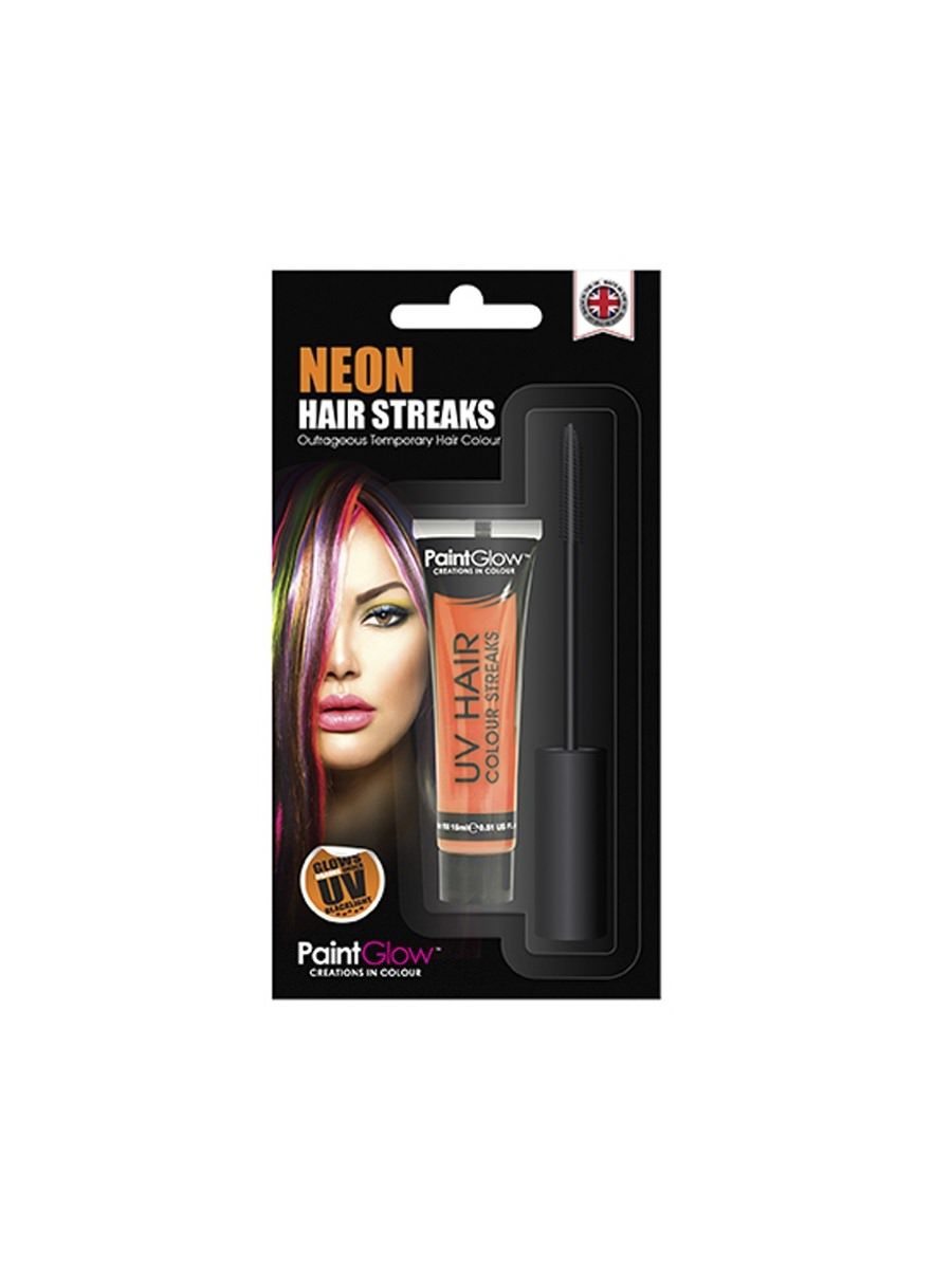 Click to view product details and reviews for Uv Hair Colour Streaks Orange 15ml Blister Pack.