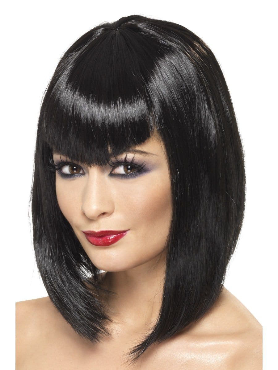 Click to view product details and reviews for Smiffys Vamp Wig Black Short With Fringe Fancy Dress.